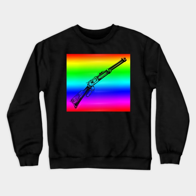 Western Era - Winchester Rifle Crewneck Sweatshirt by The Black Panther